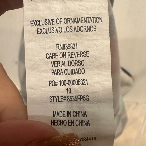 My Michelle Girls Chevron Knit Dress Size 10 Orange Teal Navy Short Sleeve - Picture 8 of 8